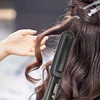Hair Straightener Brush Ionic Straightening Brush Hot Brush Anti-Scald Hot Comb with Digital LCD Display Hair Comb 6