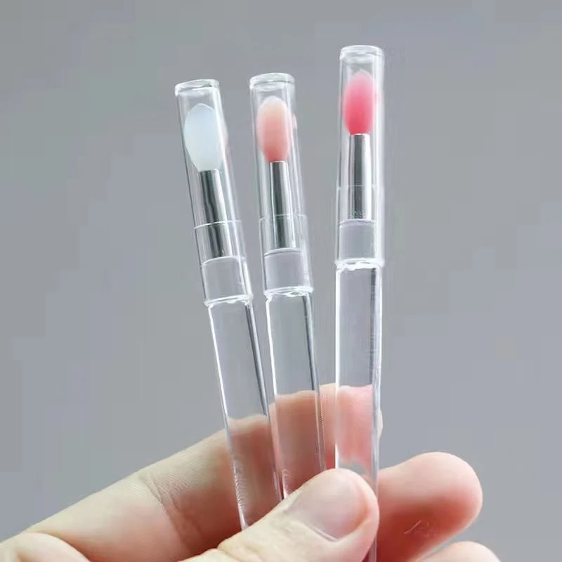Portable Silicone Lip Brush With Cover Soft Multifunctional Lip Balm Applicator Lipstick Lipgloss  Makeup Brushes