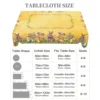 1 Easter Round Tablecloth, 5 Sizes Available, Polka Dot Easter Egg Printed Square Tablecloth, Edge Embossing Process, Spring Garden Tablecloth Decoration, Tablecloth for Daily Home Kitchen, Terrace, Easter Decoration 6