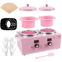 Double Pot Wax Warmer Paraffin Heater Warmer with LED Display Skin Hair Removal Adjustable Temperature For Beauty Salon Home Use