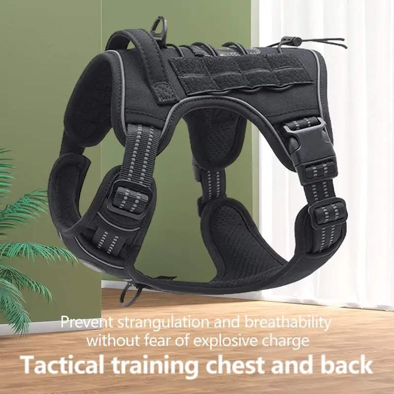 

Premium Reflective Pet Chest and Back Strap with Breathable Design - Ideal Large Dog Leash for Ultimate Comfort and Safety