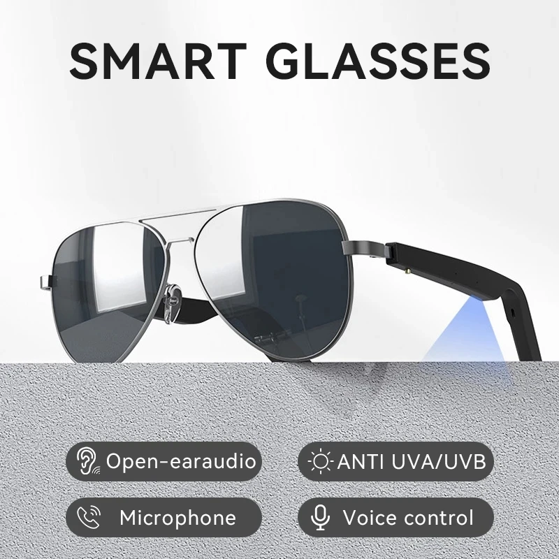 

Smart Music Sunglasses Wireless Bluetooth 5.0 Waterproof Earphones Sports Headset For Game Driving Audio Glasses Hands-free Call