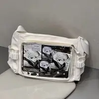 Campus polyvalent Simple couleur unie une épaule bandoulière postier sac pour les filles Ulzzang Ita sac JK uniforme Y2K poupées sac 2