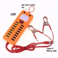 1Pcs 12V 24V To 5V 3.4A 16USB Port Power Adapter With Battery Clip For Charging Cell Phone Emergency USB Power High Efficiency - Image 2