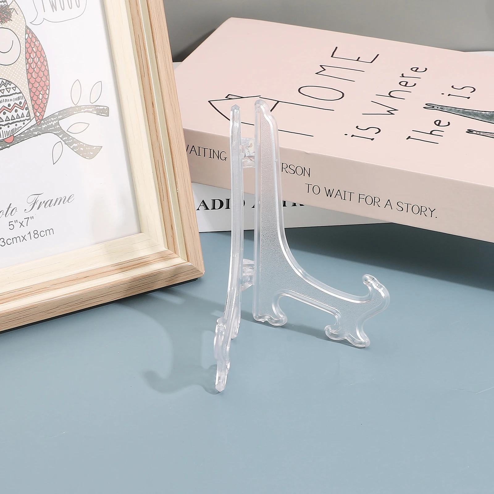 Clear Transparent Photo Frame support 3 5 7 9inches Display Easel Stand Bowl Picture Frame Photo Pedestal Holder