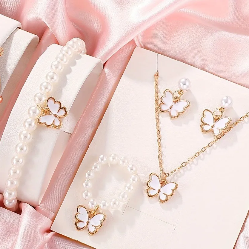 Stylized shot of the butterfly pendant necklace