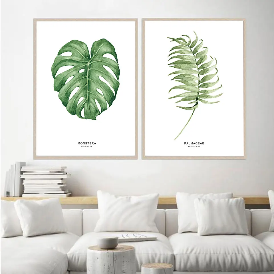 Monstera Deliciosa Nordic Poster Palmaceae Canvas Painting Leaf Wall Art Pictures For Living Room Stampe Decorative Moderne