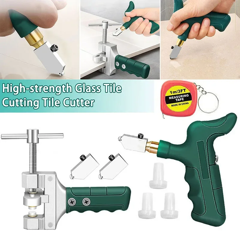 

Handheld Glass Cutter Tool Ceramic Tile Opener Hand Grip T-Type Floor Tile Breaking Divider Knife Kit Mirror Quick Opening Set