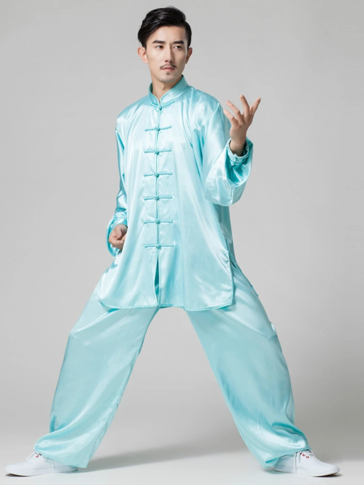 Martial Art Uniform Traditional Kung Fu Costumes Tang Suit Long Sleeve Wushu Wear Sets Chinese Nation Taekwondo Performance