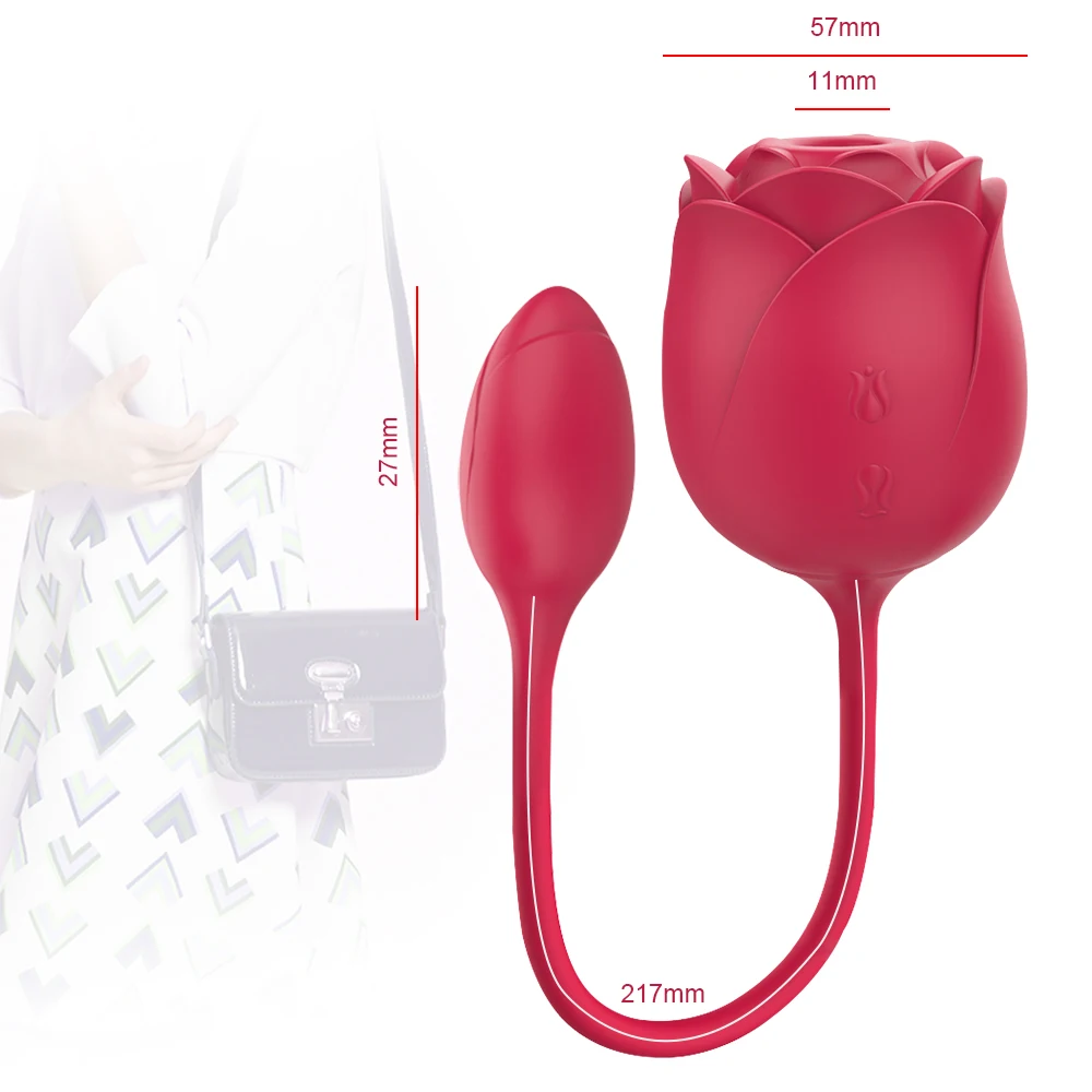 Vibratore a rosa per stimolazione del clitoride e capezzoli_voghion.com