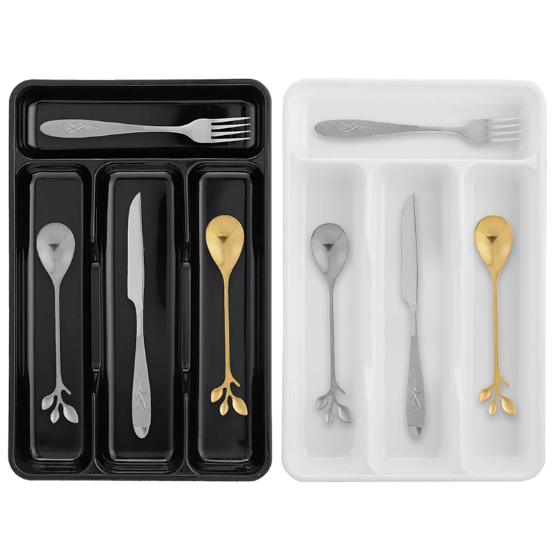 Description Picture 6 of itemCutlery Organizer Box Separation Storage Box Tableware Drawer Organizer Eco-Friendly PP Kitchen Spoon Knife Cutlery Tray Holder