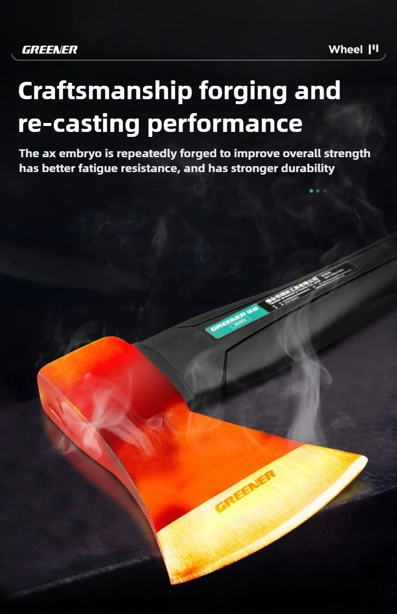 Description Picture 4 of itemGREENER Hammer Axe Camping Supplies Hatchet for Professional Tactical Ax Survival Accessories Tomahawk Hand Ax for Cutting Wood