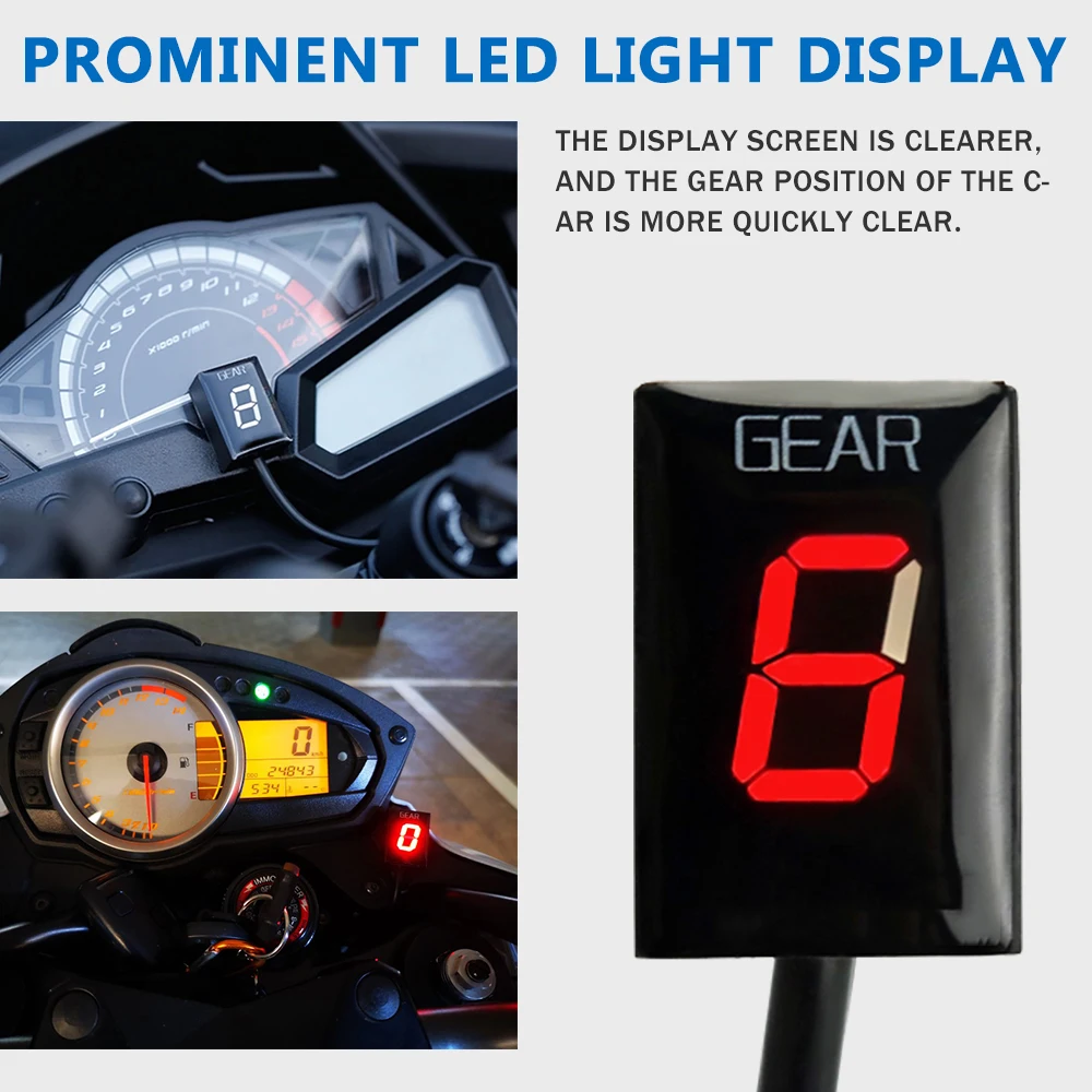 Motorcycle Gear Indicator Gear Display Meter For Kawasaki NINJA 300R Z300 Z650 Z750 R Z750R Z800 e Z800e Z1000 SX Z1000SX Mule