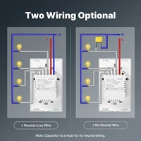 Tuya WiFi Smart Light Switch Glass Touch Control Fireproof No Neutral Wire Required Remote Control Work With Alexa Google Home - Image 4