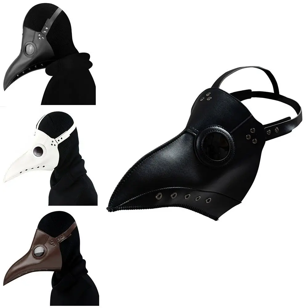 Cosplay Props Long Nose Beak Steampunk Bird Mask Cartoon Plastic Plague Doctor Mask Funny Halloween Bird Mask Party
