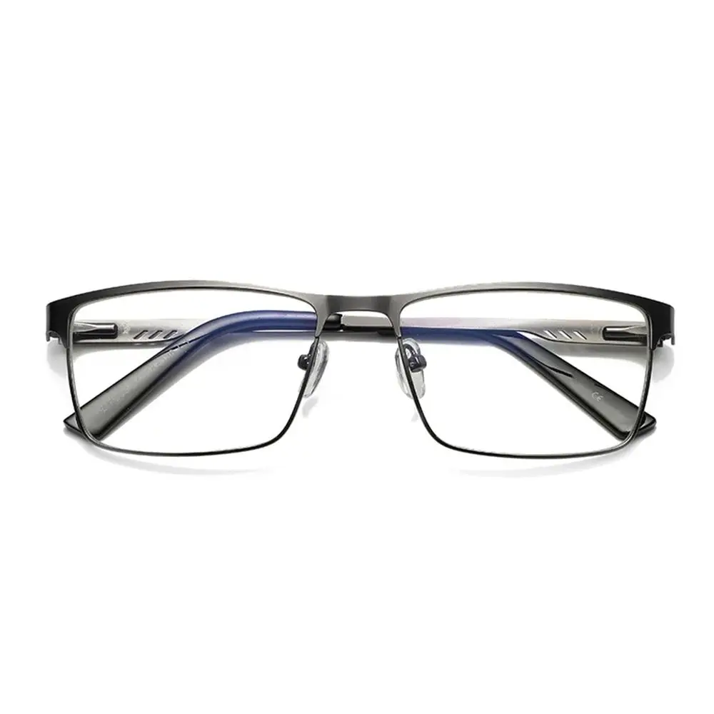Reading glasses men square metal large frame presbyopia +1.25 1.5 1.75 2.0 2.25 2.5 2.75 3.0 3.5 4 4.5 5.0 5.5 6.0