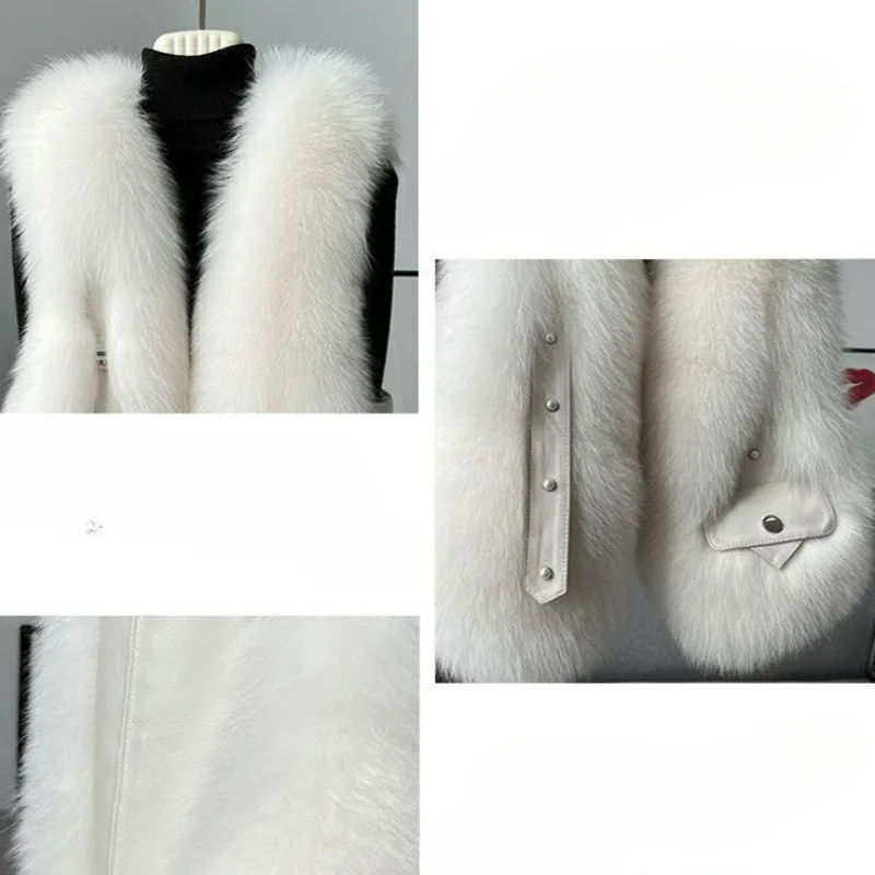 Autumn New 2023 Women Faux Fur Coat Thick Warm Slimming Short Waistcoat Fashion Casual Solid Color Outwear Simple All-match Top