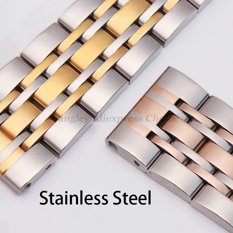 Stainless Steel Adjustable Watch Strap - Premium Universal Replacement Wristband