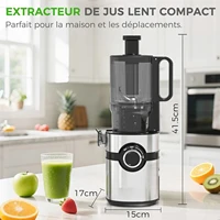 Extracteur de jus, machine à jus avec une large ouverture pour les fruits et légumes entiers 7