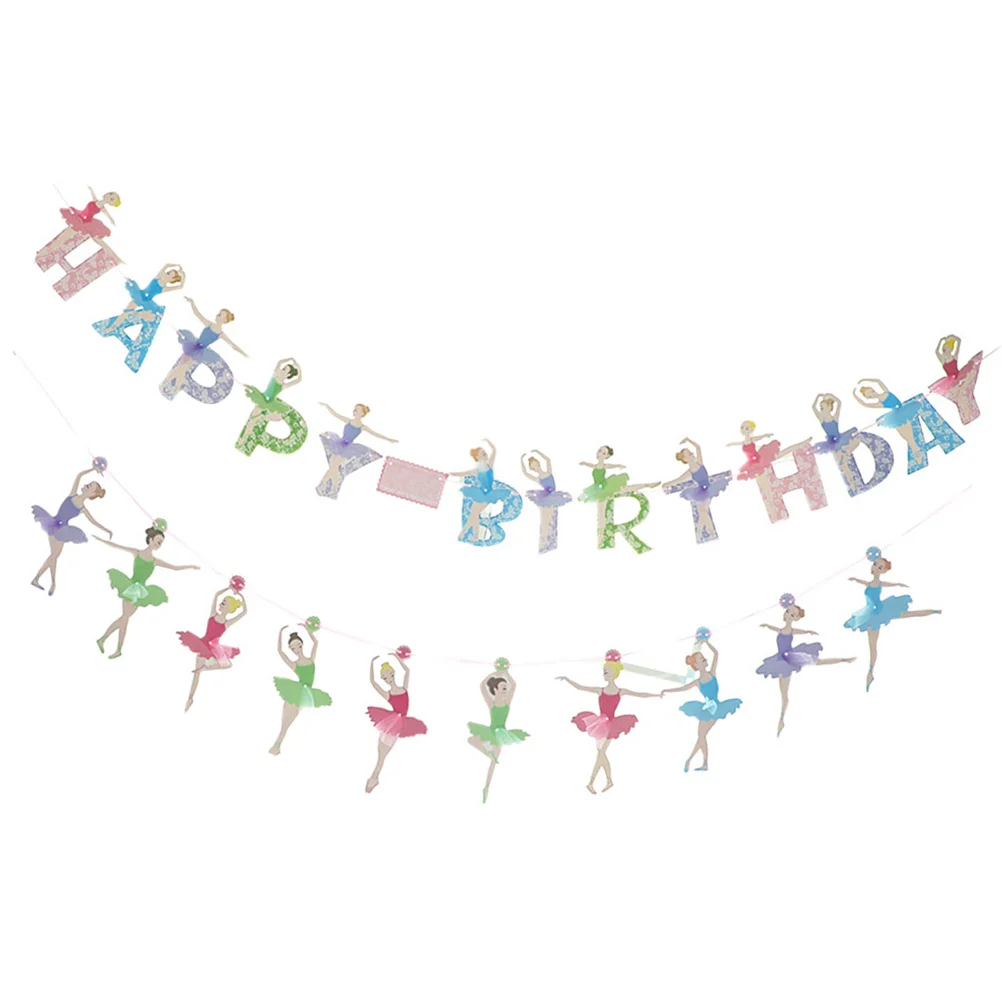 

Ballerina Girl Birthday Hanging Happy Birthday Gold Happy Birthday Happy Birthday Happy Birthday Flower