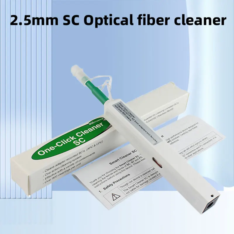 Promotion SC/FC/ST One Touch Cleaning Tool 1.25mm 2.5mm Clean Pen 800 Times Fiber Optic Cleaner High Cleanness desoldering soldering iron mesh filter cleaning nozzle tip copper wire ball clean ball dross box soldering tip cleaner