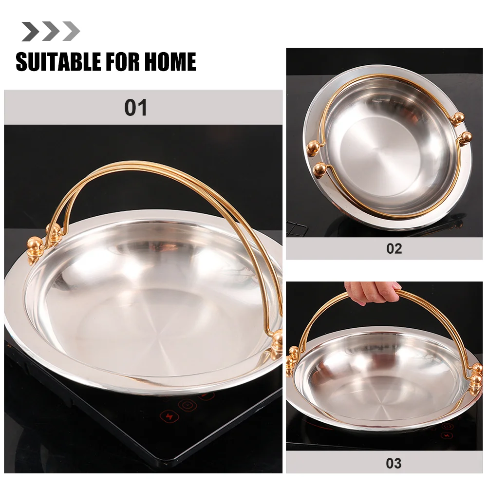 

Chafing Dishes Japanese Sukiyaki Wok Cooking Pot Hot Hanging For Frying Metal Pots Camping