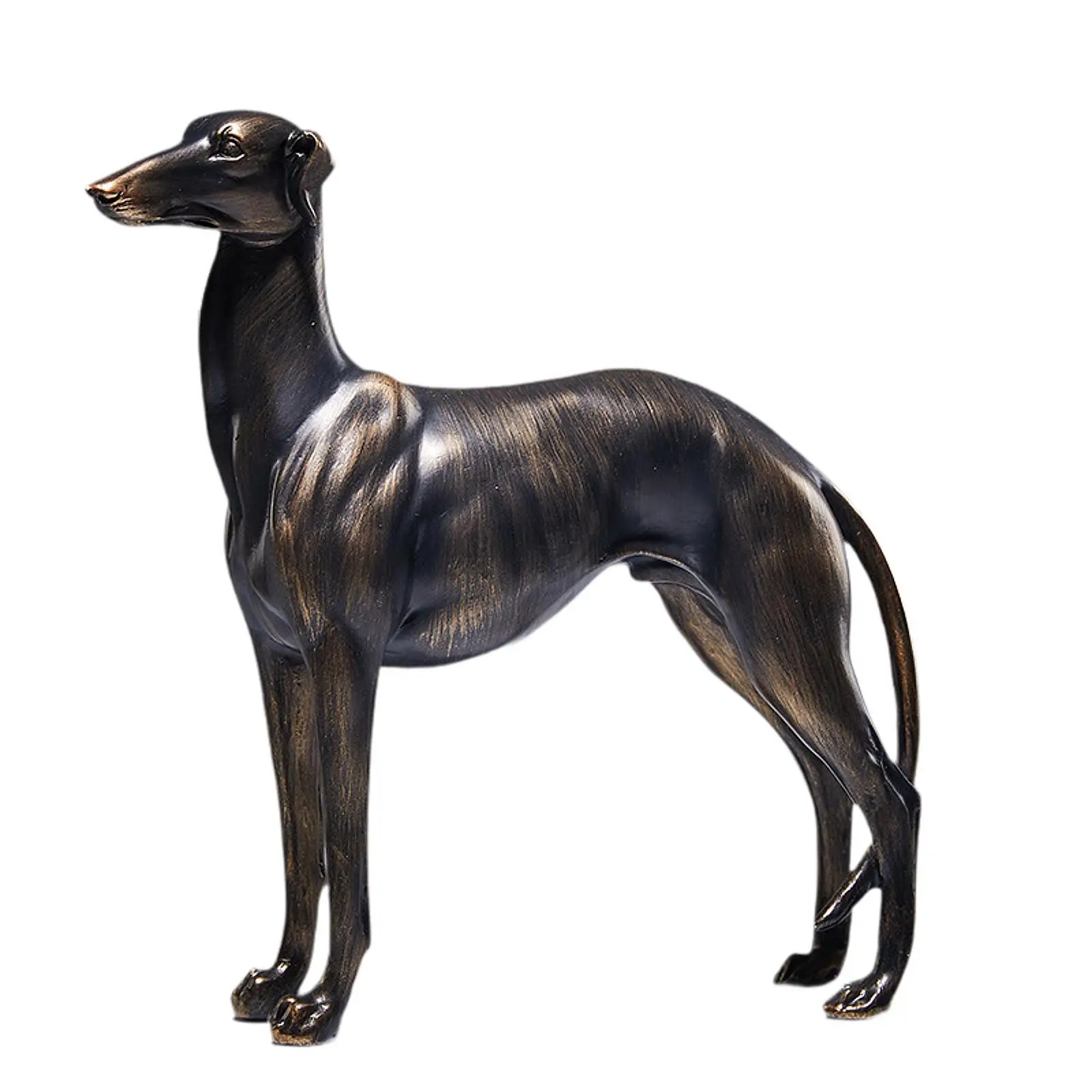 Greyhound Dog Statue,Desk Figure Puppy Statue Figurine Farmhouse Accent Resin Animal Figurine Sculpture for Party Bedroom