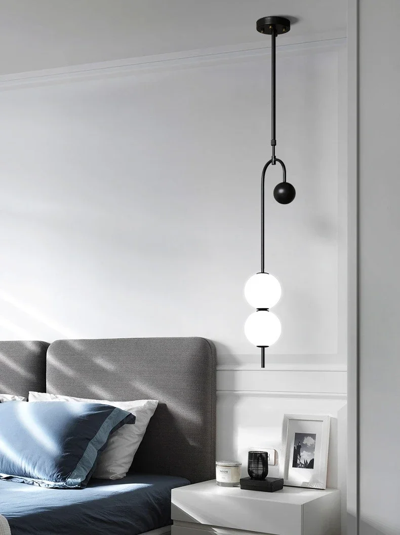 Description Picture 5 of itemNordic Glass Ball Chandelier Ceiling Suspension Pendant Lamp Hanging Light for Kitchen Island Living Dining Room