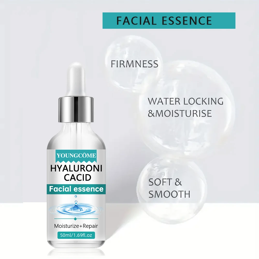 Hyaluronic acid facial serum, a natural moisturizing factor, can retain moisture for a long time,keep skin hydrated,elastic 5