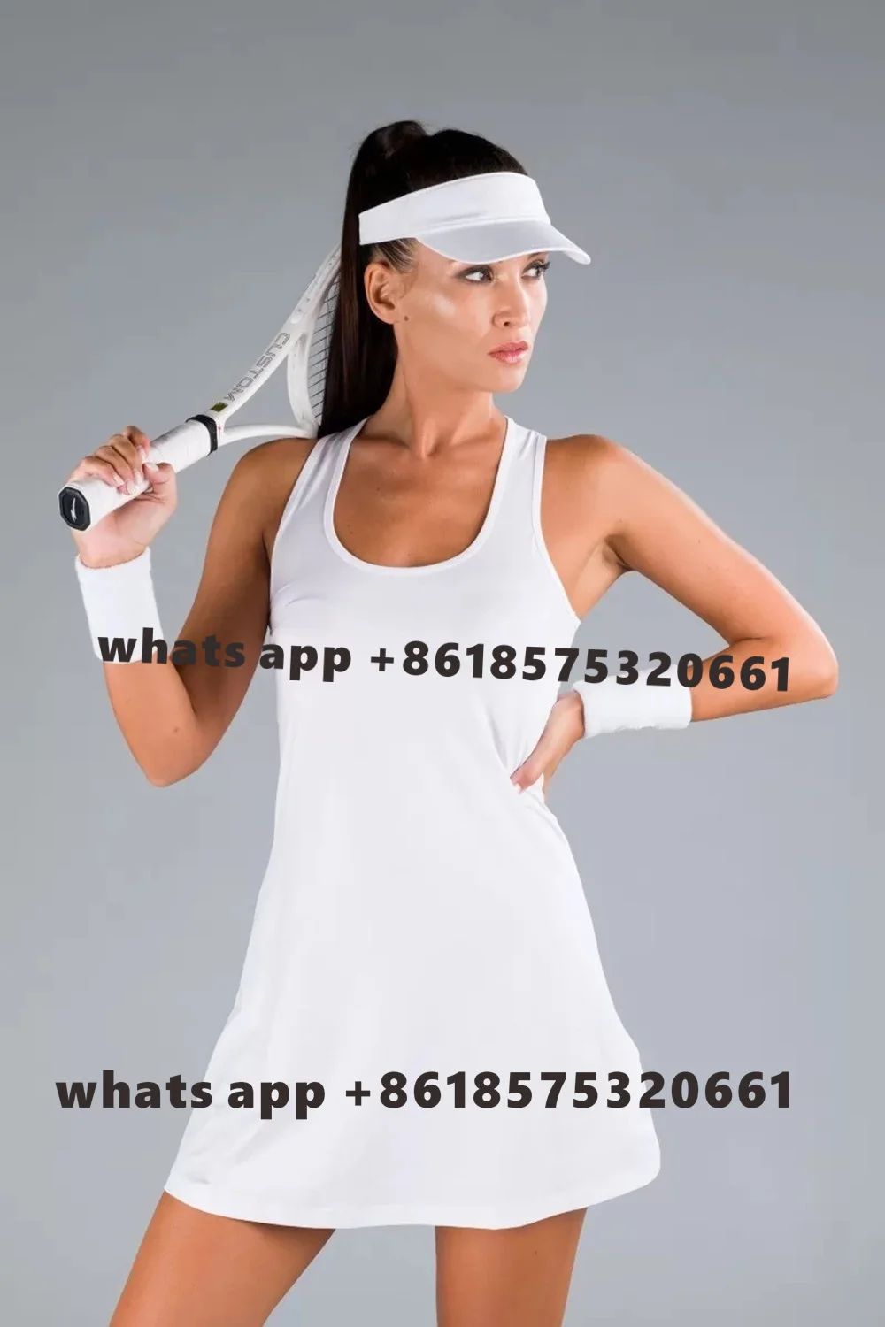 Women dress sports clothing beach tennis dress with shorts suit
