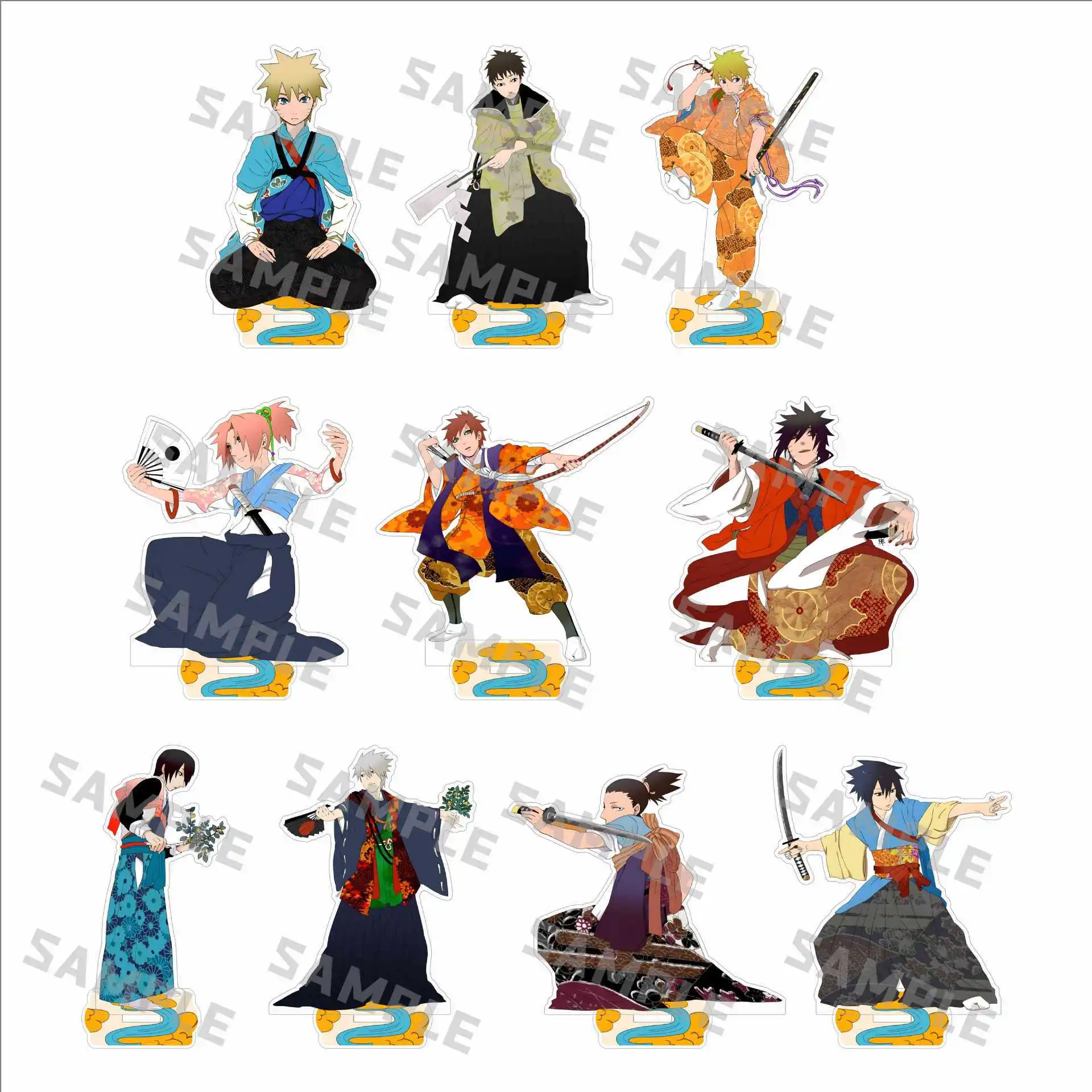 

15cm Anime Uzumaki Naruto Gaara Sai Uchiha Sasuke Nara Shikamaru Cosplay Acrylic Figure Stand Model Plate Desk Decor Gift