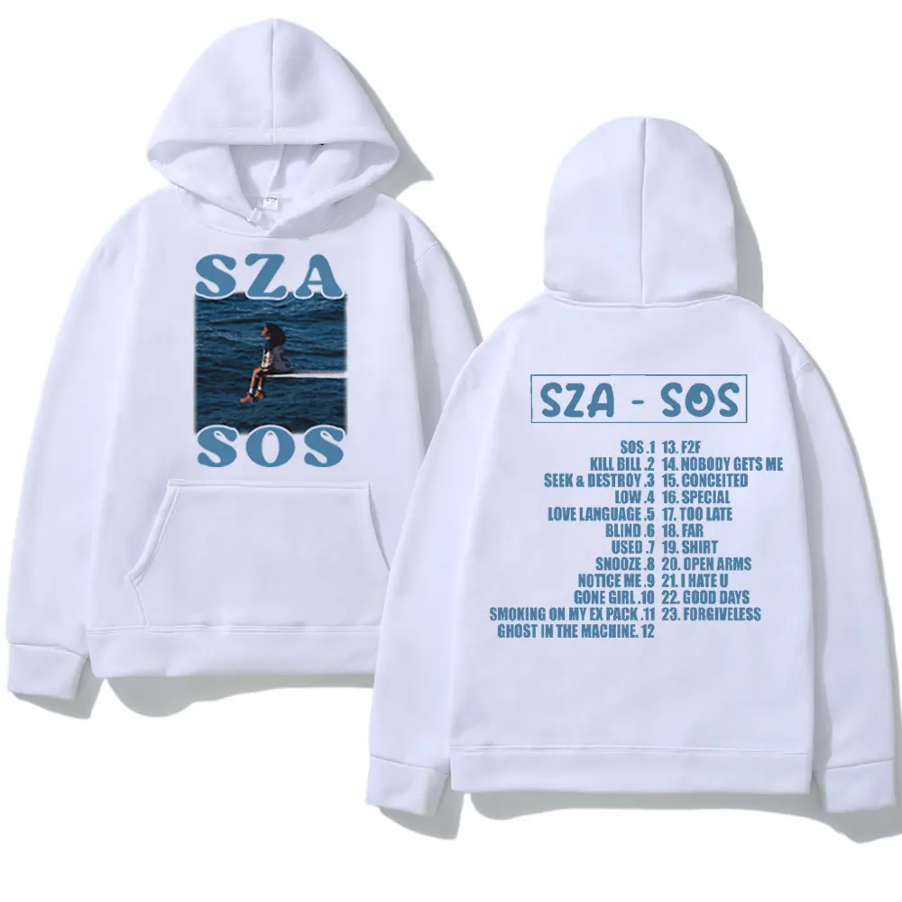 Singer Sza Rare Concert Tour SOS Music Album Hoodies for Men Women Hip Hop Harajuku Sweatshirts Fashion Fleece Hoodie Pullover