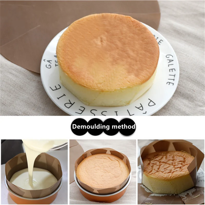 6" Baking Mat Chiffon Cake Border Mold Reusable Cake Liner Non-stick Baking Pan Sheet Easy Demoulding Round Oven Tray Paper silicone baking mat parchment baking paper