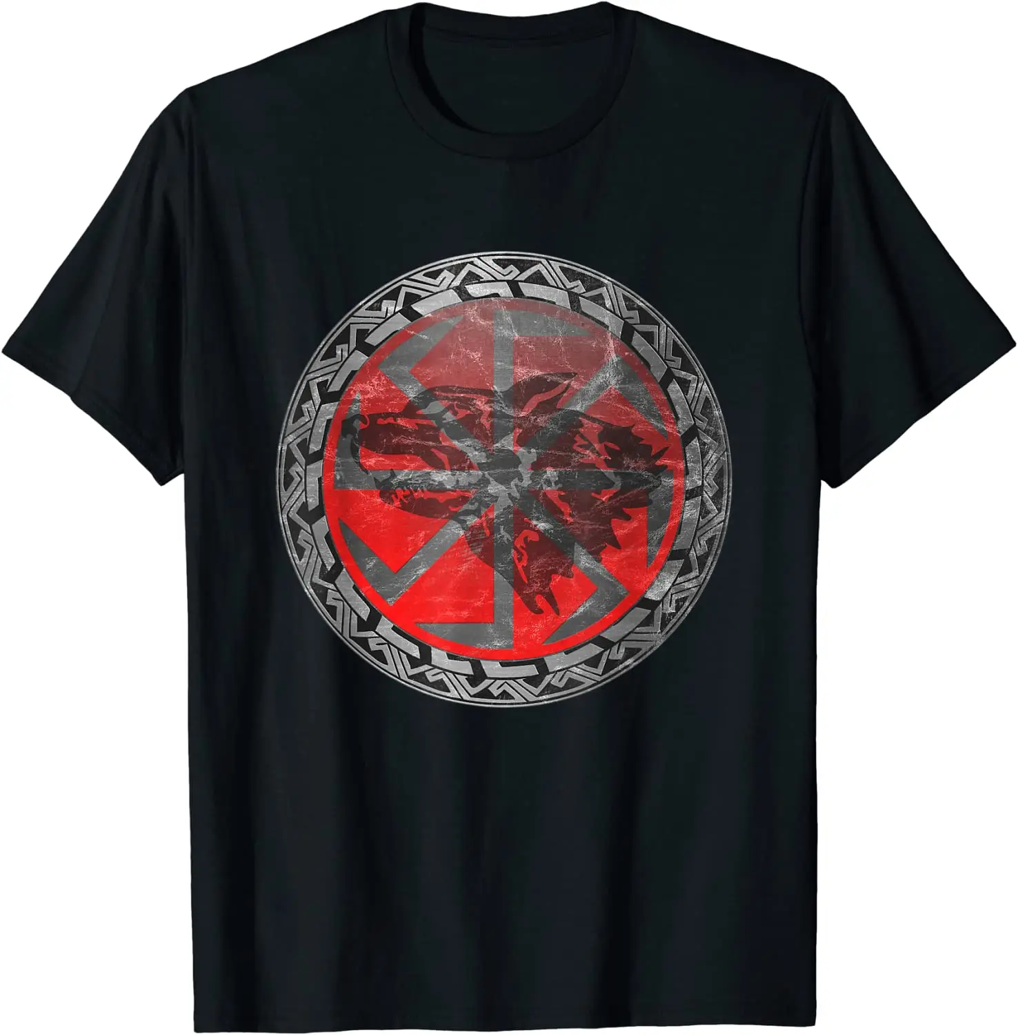 

'Kolovrat' Symbol Slavic Nordic Wolf Celtic Rune Men T-Shirt Short Sleeve Casual 100% Cotton O-Neck Summer TShirt