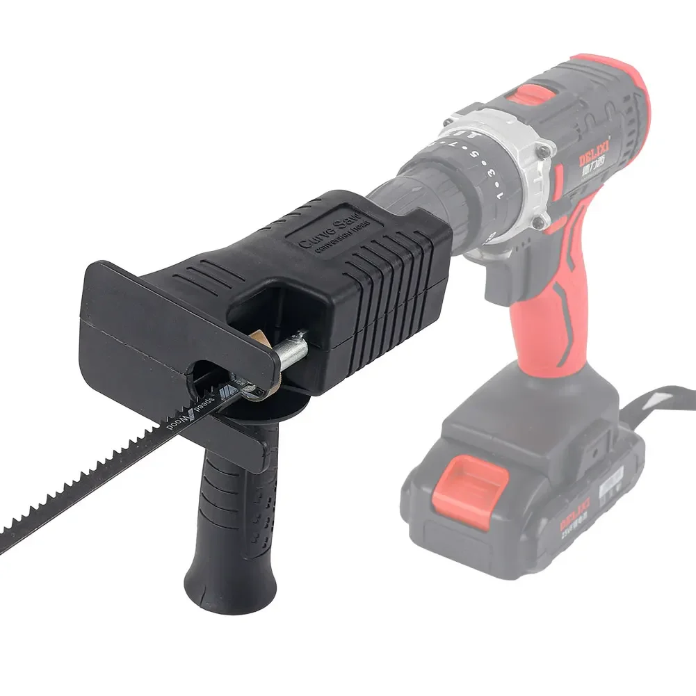 Electric Drill Modified Portable Reciprocating Saw Adapter Electric JigSaw Power Tool with Saw Blade Wood PVC Steel Pipe Cutting