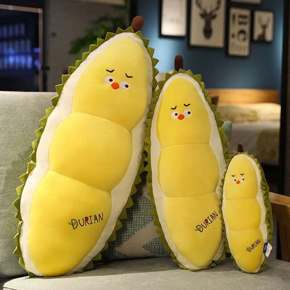 장식 쿠션 두리안 노란 병아리 재미있는 음식 인형 과일 봉제인형 두리안 봉제인형