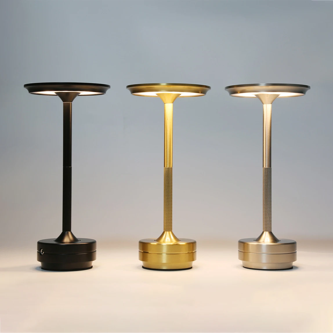 Aluminum Alloy Atmosphere LED Night Light Portable Rechargeable Touch Desk Lamp