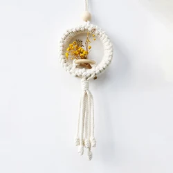 Boho Macrame Wall Hanging Air Plant Holder - Farmhouse Garden Decor (1 piece macrame)