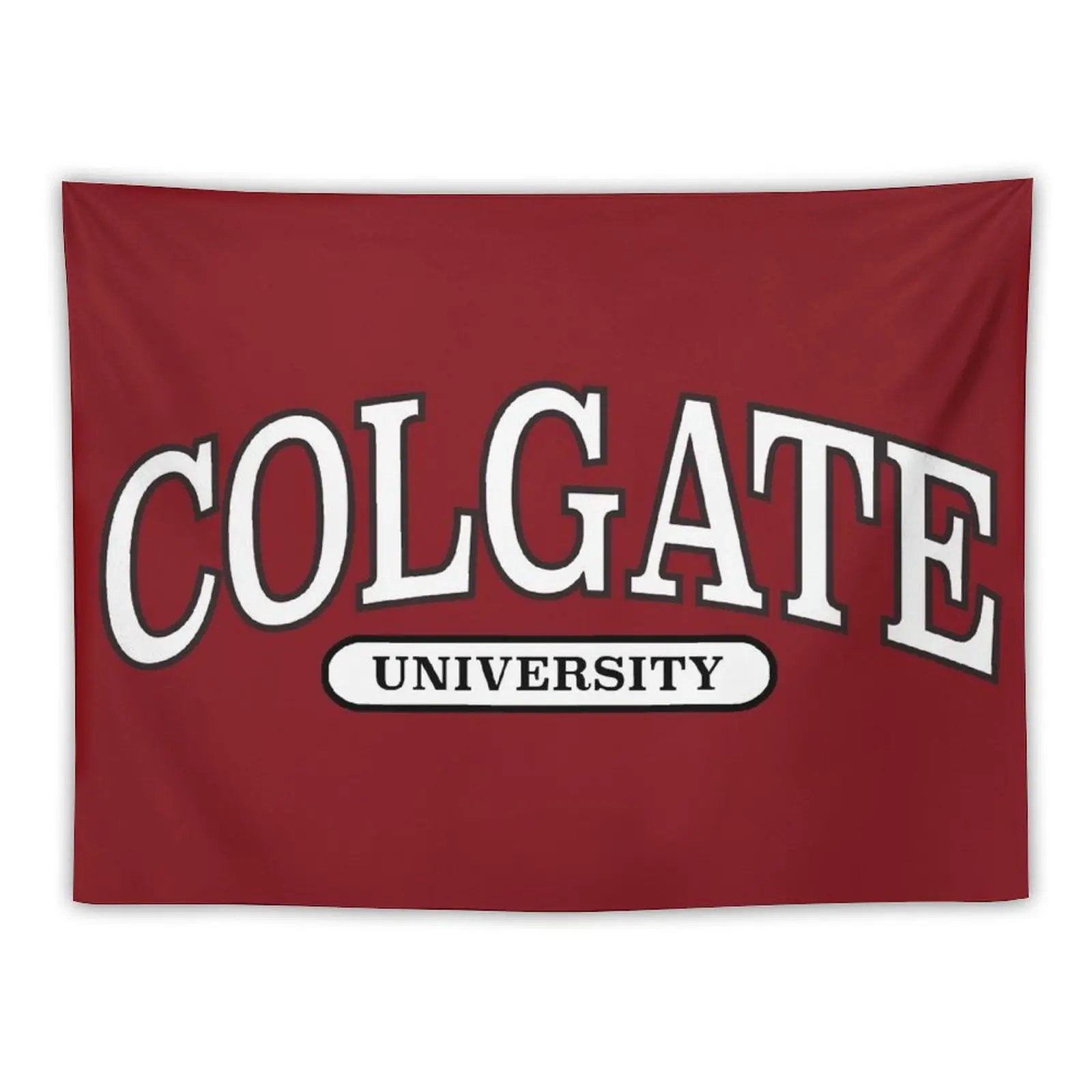 Nuovo Colgate - Serif Font Arazzo Curvo Tappeto Da Parete Decorazione Natalizia