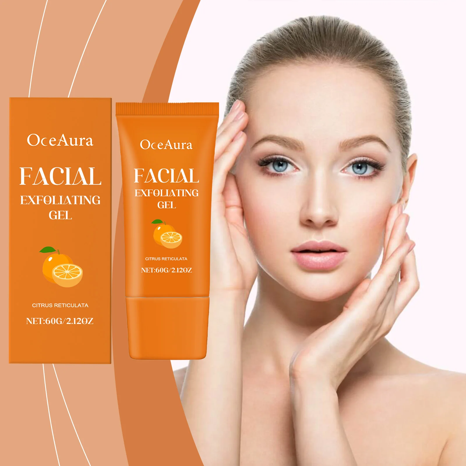 Vitamin C Faical Exfoliating Gel Dead Skin Removal Blackhead Brighten Skin Tone Antioxidant Reduce Dullness Smoothing Skin Care