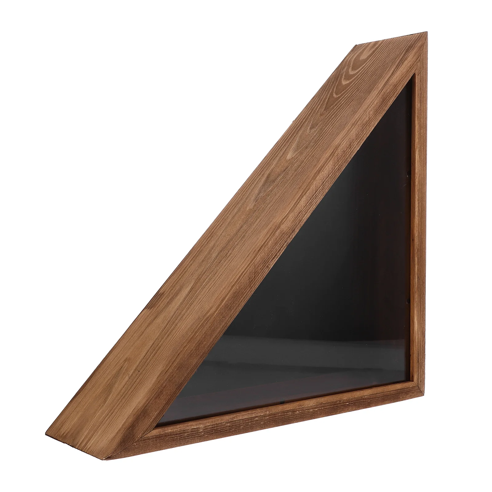 Triangle Wooden Flag Case Flag Storage Box Wood Protective Cover Included Patriotic Decor Triangle Flag Holder Folded 3