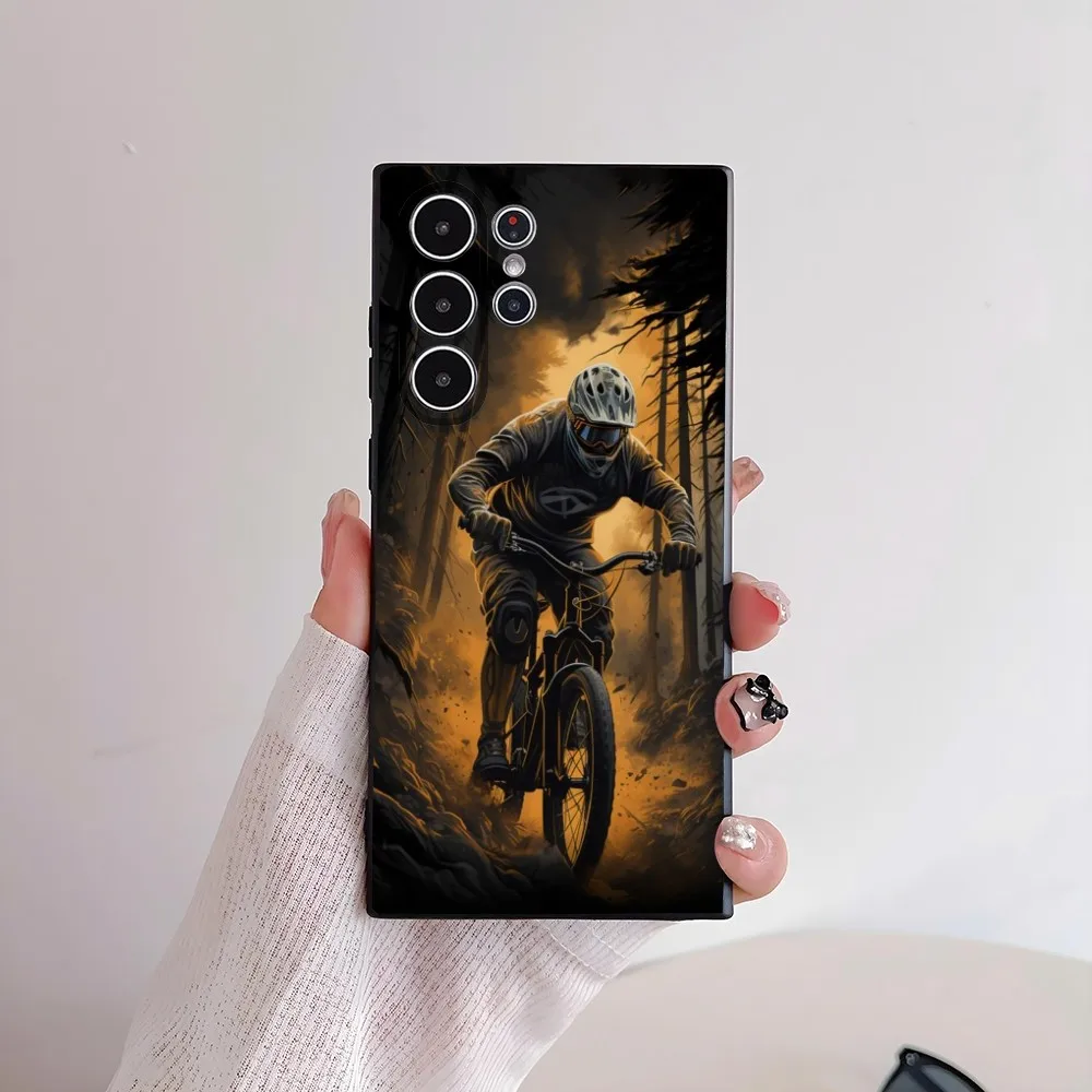Radfahren Mountainbike Handyhülle für Samsung Galaxy S25 S24 S22 S23 Ultra S21 S20 Plus 5G Frosted Non-Slip Full Cover Soft Case – Detail 8