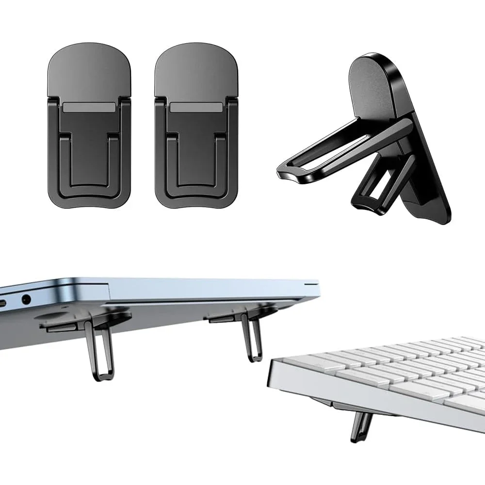 Foldable Portable Laptop and Tablet Stand Set - Adjustable Riser and Cooling Bracket