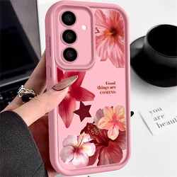 Elegant Flower Pattern TPU Phone Case Cover - Galaxy S23+ (A900 Pink)