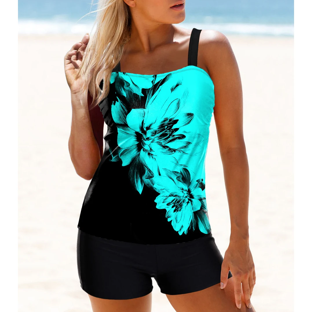 2023 Women High Waist Vintage Print Bathing Suit Bikinis Set Swimsuit Two-piece Set Swimsuit Summer Women Sexy Bikini Swimwear
