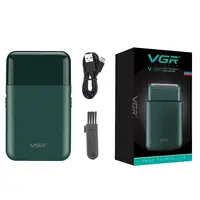 VGR 390 mini single blade cordless beard trimmer razor rechargeable foil electric face body shaver for men 2