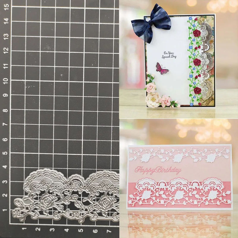 

Flower Lace Metal Cutting Dies Stencil Scrapbook Diy Album Stamp Paper Card Embossing Decor Craft Knife Mould