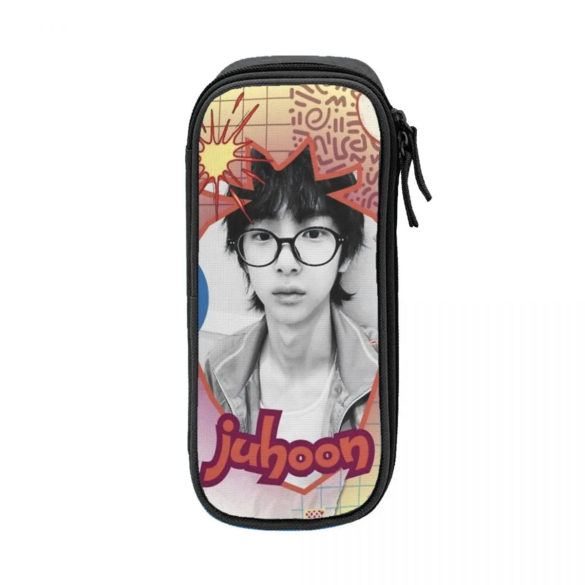 Cortis Juhoon 아트웍 과일 연필 케이스 귀여운 펜 홀더 가방 소녀 소년 대용량 학교 용품 지퍼 연필 케이스