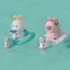 Children's Water Playing Chain Rabbit Cute Pig Swimming Circle Spring Swinging Bathroom Shower Interactive Toy 1
