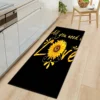 3D Sunflower Kitchen Rug Anti-slip Long Strip Living Room Carpet Soft Bedroom Hallway Doorway Floor Mat Home Decor 4